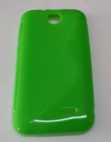 Силиконов гръб ТПУ S-Case за HTC Desire 310 тъмно зелен